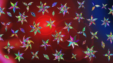 Küçük çiçekteki sevimli çiçek deseni. Güzel karalamalı çiçek desenli çizim. Güzel kumaş deseni. Raster illüstrasyonu.