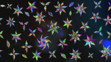 Gri renkli şirin çiçek deseni. Raster Modaya uygun kumaş deseni. Renkli Bahar Teması eskiz kalıbı. Düz Çiçek Elementleri Tasarımı.