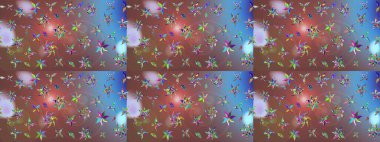 Raster illüstrasyonu. Çiçekli, yapraklı, çiçek desenli eskiz. El çizimi.