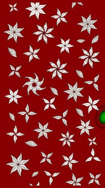 Şirin çiçekler. Raster Moda kumaş deseni. Çizgi çizimi deseni.