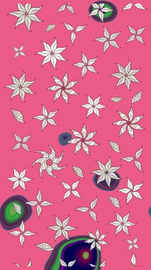 Pembe renklerde. Anti-stres için soyut örnek sayfası. Raster illüstrasyonu.