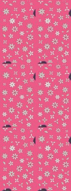 Çiçekli karalama şeklinde Raster çiçek deseni. Yumuşak, bahar çiçekli arka plan. Pembe renkte çiçekler.