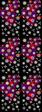 Doodle çiçekler ve dalları, otlar ve çiçekler. Elle çizilmiş. Raster resim. Güzel kumaş deseni.