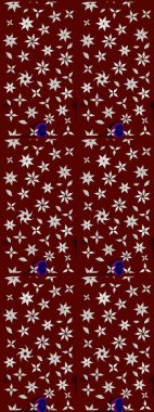 Çiçekli karalama şeklinde Raster çiçek deseni. Kibarca, kırmızı renkte yaz çiçekleri. Raster illüstrasyonu.