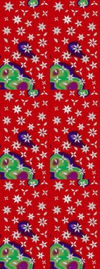 Etnik Mandala süsü. Kızılderili desenli desenli desenli şal deseni. Raster Henna dövme stili. Tekstil, tebrik kartı, boyama kitabı, telefon kılıfı baskısı için kullanılabilir.