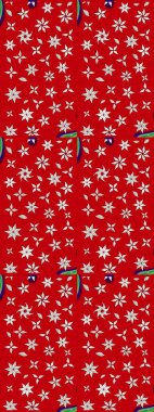 Kırmızı renklerde. Raster illüstrasyonu. Çiçekli güzel suluboya desen.