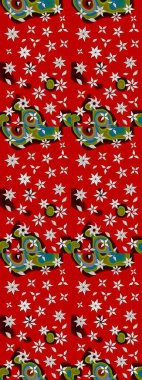 Sabıka fotoğraflarında, bebek kıyafetlerinde, duvar kâğıtlarında, paket kutularında falan kullanılabilir. Zarif, parlak ve eskiz kırmızı çiçek deseni tasarımı.