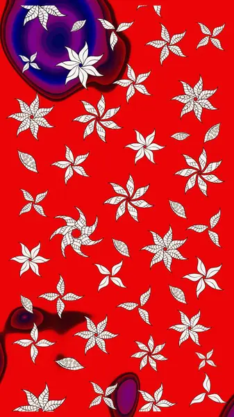 Üst manzara, yumuşak kırmızı renk tarzı. Manzaralı çiçek deseni. Çiçek kompozisyonu, el boyası, hassas şablon. Sevgililer günü ve tebrik kartı konsepti için şık bir davet.