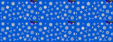 Çiçekli bahar çiçekleri. Küçük çiçekte güzel bir desen. Küçük renkli çiçekler. Moda baskıları için zarif bir şablon. Motley illüstrasyonu. Çizim.