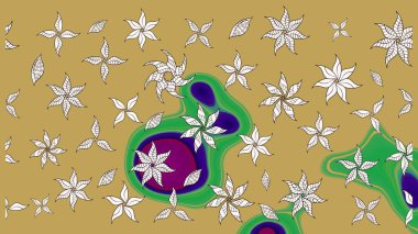 Raster illüstrasyonu. Raster. Eski usul. Eskiz geçmişi. Kumaş, tekstil, duvar kağıdı baskısı için. Tomurcukları çiçekli sevimli çiçek deseni..