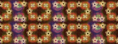 Renkli elementlerle Raster ilginç desen