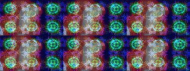 Mavi, kahverengi ve gri renkli kristal kar taneleri. Raster illüstrasyonu.