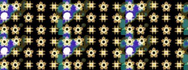 Yeni yıl kar tanesi. Düz kar karalama ikonları, kar taneleri silueti siyah, sarı ve kahverengi renkler noel afişi, kartlar. Güzel soyut kar tanesi raster tasarımı..