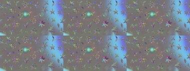 Üzerinde gri renkte karalamalar olan çiçek desenleri çiz. Raster illüstrasyonu.