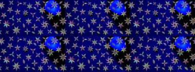 Mavi el çizimi desen. Sanat çiçeklere ilham verir ve arka planda izler bırakır. Karalama çiçekleri çizim kalıbı. Raster deseni.