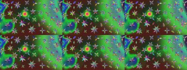 Raster çiçek izi. Raster Yumuşak kumaş deseni. Klasik taslak çizimi. Çiçek yeşili çizim deseni.