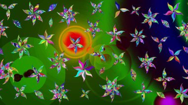 Sabıka fotoğraflarında, bebek kıyafetlerinde, duvar kâğıtlarında, paket kutularında falan kullanılabilir. Zarif, parlak ve yeşil çiçek desenli bir taslak. Raster..