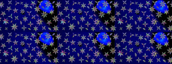 Mavi el çizimi desen. Sanat çiçeklere ilham verir ve arka planda izler bırakır. Karalama çiçekleri çizim kalıbı. Raster deseni.