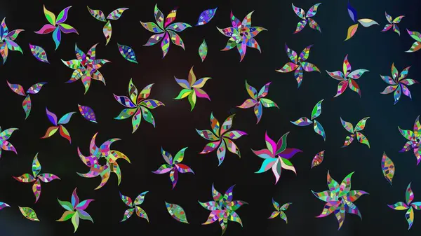 Gri renkli çiçekler. Hediye ambalaj kağıdı, tebrik kartları, posterler ve pankart tasarımı. Raster düz çiçek çizim deseni.