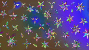 Raster illüstrasyonu. Küçük çiçekteki sevimli çiçek deseni. Tony 'nin kumaş kalıbını çiz. Modaya uygun kumaş deseni.