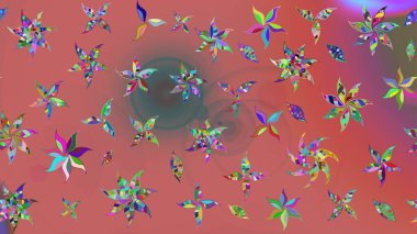 Küçük çiçekteki sevimli çiçek deseni. Pembe renkte çiçekler.