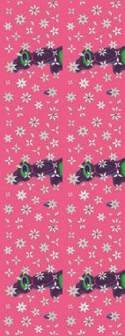 Suluboya çizim kalıbı. Çiçek izi. Suluboya tarzında pembe renkte çiçekler.