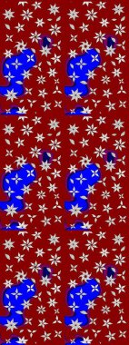 Çiçekli güzel suluboya desen. Raster illüstrasyonu. Kırmızı renklerde.