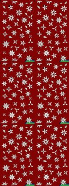 Küçük çiçekteki sevimli çiçek deseni. Kırmızı renkte çiçekler.