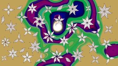 Çizim çiçek deseni duvar kağıdı, web sitesi arka planı, ambalaj kağıdı, davetiye, broşür, afiş veya web sitesi için kullanılabilir. Karalama elementleri. El çizimi Raster illüstrasyonu.