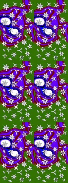 Renkli Bahar Teması eskiz kalıbı. Düz Çiçek Elementleri Tasarımı. Raster..