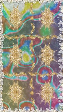 Tarafsız renklerde kusursuz desen. Kusursuz altın desenli bukleler. Doğu tarzı arabesk tarzında altın elementler. Raster altın pürüzsüz desen.