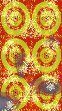 Kışın sembolü, mutlu noeller, mutlu yeni yıl kutlaması Raster illüstrasyonu. Soyut duvar kâğıdı, ambalaj dekorasyonu. Sarı ve turuncu renklerde tatlı kar taneleri. Kar tanesi kadar basit..