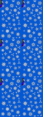 Çiçekli bahar çiçekleri. Küçük çiçekte güzel bir desen. Küçük renkli çiçekler. Moda baskıları için zarif bir şablon. Motley illüstrasyonu. Çizim.