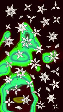 Tekstil, kumaş, kapaklar, duvar kağıtları, baskı, naylon, koleksiyon defteri, örgü, dekupaj için güzel bir eskiz. Küçük siyah çiçeklerle oldukça eski bir besin torbası deseni.