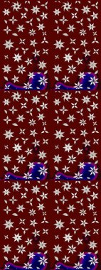 Kırmızı renkte zarif çiçek buketi suluboya. Düz Çiçek Elementleri Tasarımı. Raster illüstrasyonu. Renkli Bahar Teması çizim şablonu.