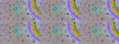 Sketch Floral Pattern in Raster illustration. Fancy fabric pattern. Colour Spring Theme sketch pattern Background. Flat Flower Elements Design.