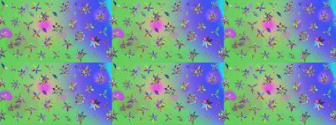 Yeşil renkli çiçekler. Nazik, narin çiçek arkaplanı. Raster çiçek desenli ve çiçekli..