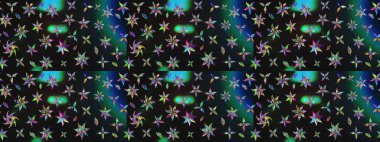 Çiçekli çiçek deseni, suluboya. Düz Çiçek Elementleri Tasarım Raster illüstrasyonu. Gri renkli çiçekler. Renkli Bahar Teması Eskiz Şablonu.