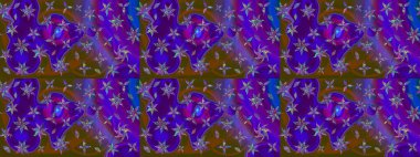 Renkli Bahar Teması eskiz kalıbı. Mor renkli çiçekler. Düz Çiçek Elementleri Tasarımı. Raster illüstrasyonunda çiçek deseni çizimi.