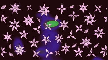 Raster deseni. Küçük çiçekte güzel bir desen var. - Kahverengi çiçekler. Çiçek kompozisyonu. Çiçek kolajı. Doğa. Çiçek arka planı.