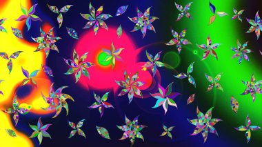 Vadinin mavi renkli çiçekleri. Raster - stok. Eskiz arkaplan modeli. Suluboya, elle çizilmiş.