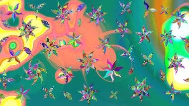 Raster şirin suluboya çiçek desenleri çiziyor. Büyük bir çiçek boyası seti. Kartlar, davetiyeler, tarih kartları ve daha fazlası için kullanılabilir.