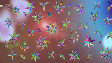 Çiçekler suluboya tarzında kahverengi renkte. Çiçek izi. Suluboya çizim deseni.