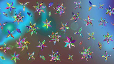 El çizimi çiçek çizimi deseni (fayans). Tekstil için suluboya eskiz deseni. Şirin çiçekli, desenli, mavi renkli çizim deseni.