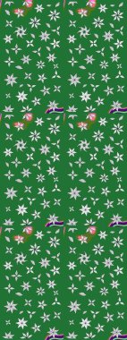 Raster deseni. - Yeşil çiçekler. Çiçek kompozisyonu. Küçük çiçekte güzel bir desen var. Çiçek kolajı. Doğa. Çiçek arka planı.