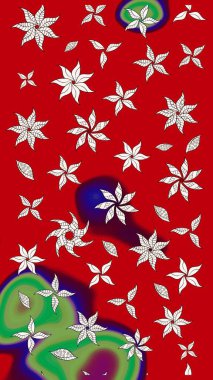 Organik elementler. Suluboya etkisi. Botanik çizim kalıbı. Raster deseni.