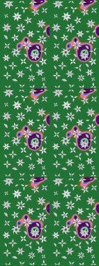 Poster ya da kapak için arka plan. Şirin, zarif çiçekler Raster illüstrasyonu. Yapraklı çizim şekli. Davetiye ve kartpostal tasarımı için dekoratif çiçek unsurları. Tekstil için figür.