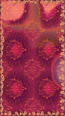 Düz Çiçek Elementleri Tasarımı. Raster Illustrasyon 'da moda olmayan çiçek deseni. Kırmızı renkte çiçekler. Renkli Yaz Temalı Kusursuz Arkaplan.