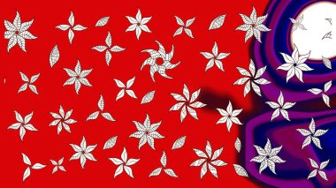 Güzel eskiz şekli. Raster çiçekli arka plan. Yazdır. Güzel kumaş deseni. Renkli Yaz Temalı eskiz kalıbı. Düz Çiçek Elementleri Tasarımı.