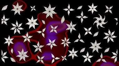 Üzerinde gelincikler ve vadi zambakları olan renkli çiçek desenli nakış deseni. Tekstil tasarımı için siyah renkli geleneksel halk çiçekleri buketi.